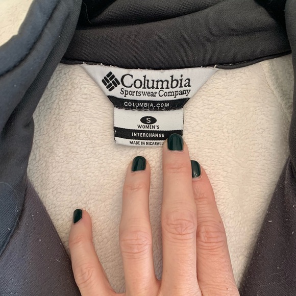 Columbia Interchange Fleece Jacket Ivory and Gray Size S - Picture 4 of 5